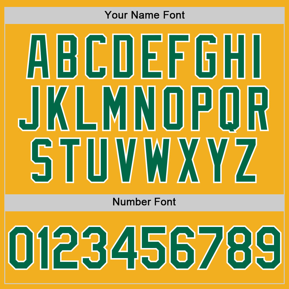 Custom Gold Kelly Green-White Authentic Sleeveless Baseball Jersey - Sky-Custom