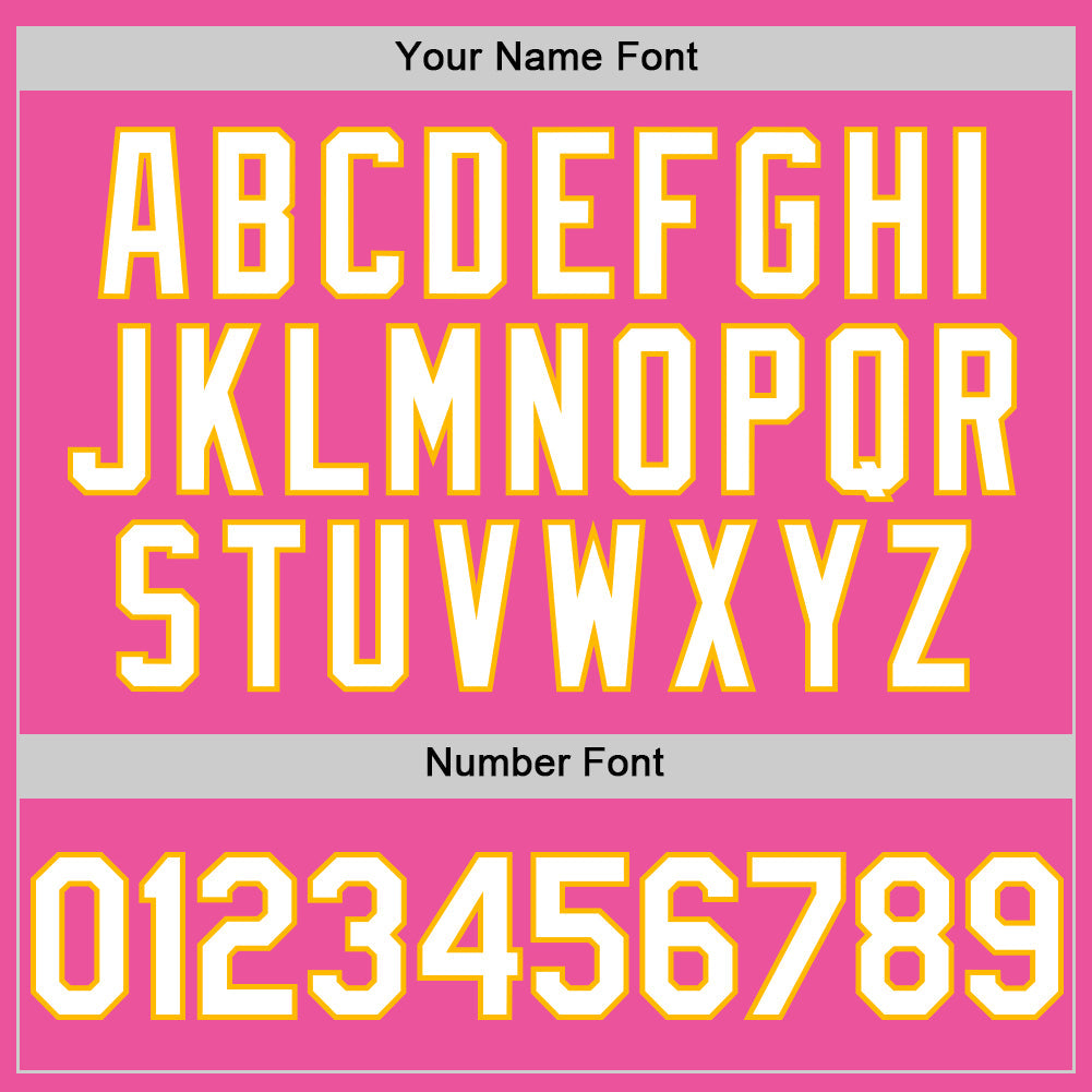 Custom Pink White-Gold Authentic Sleeveless Baseball Jersey - Sky-Custom