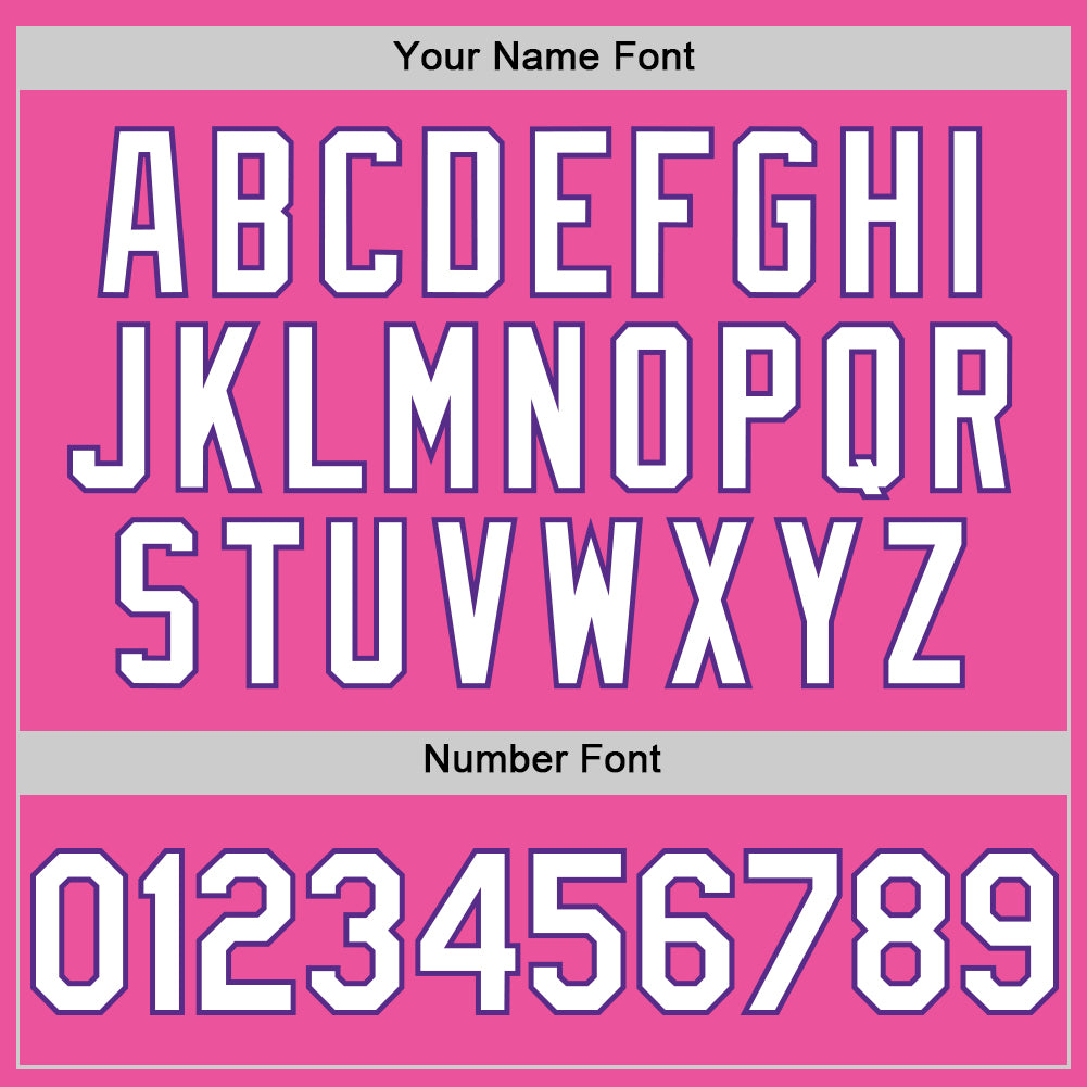 Custom Pink White-Purple Authentic Sleeveless Baseball Jersey - Sky-Custom