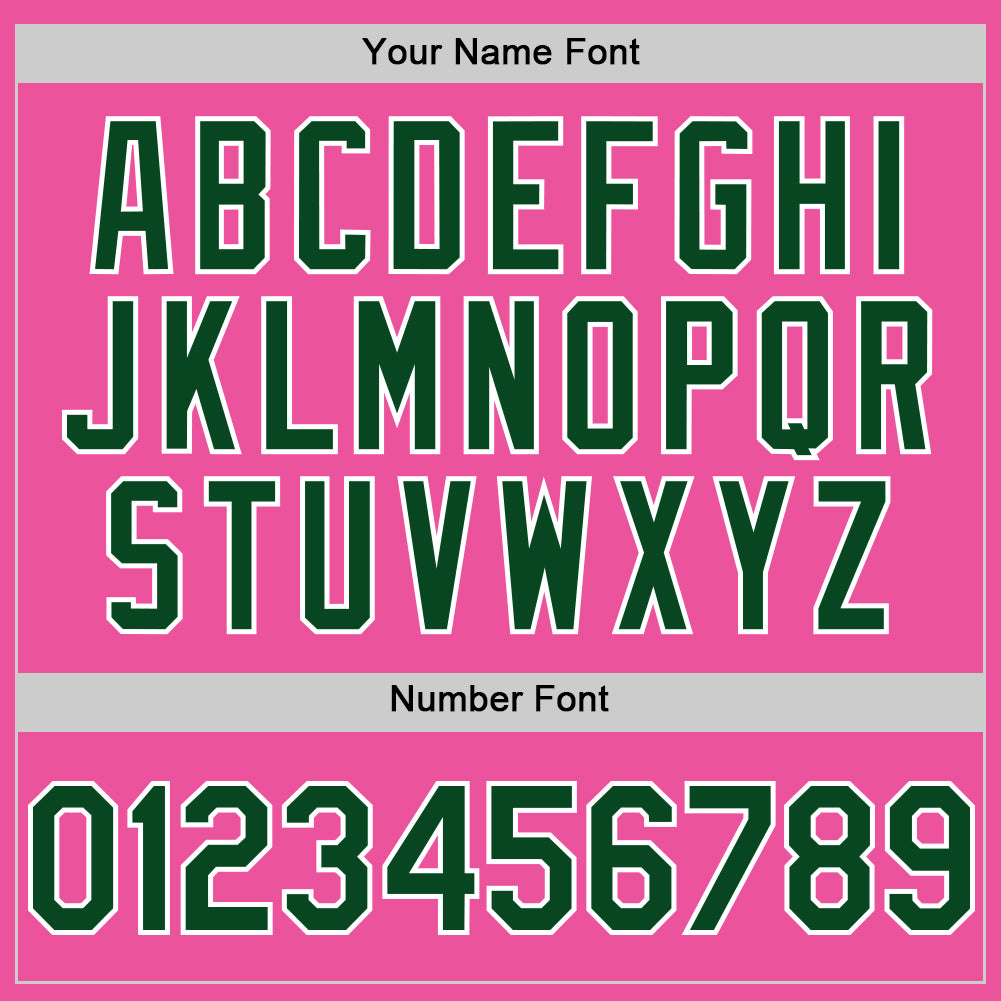 Custom Pink Green-White Authentic Sleeveless Baseball Jersey - Sky-Custom