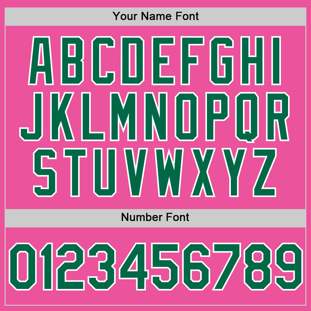 Custom Pink Kelly Green-White Authentic Sleeveless Baseball Jersey - Sky-Custom