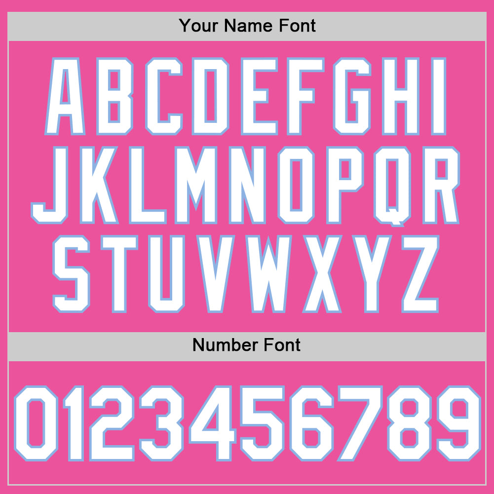 Custom Pink White-Light Blue Authentic Sleeveless Baseball Jersey - Sky-Custom