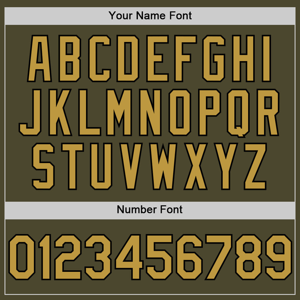 Custom Olive Old Gold-Black Authentic Sleeveless Salute To Service Baseball Jersey - Sky-Custom