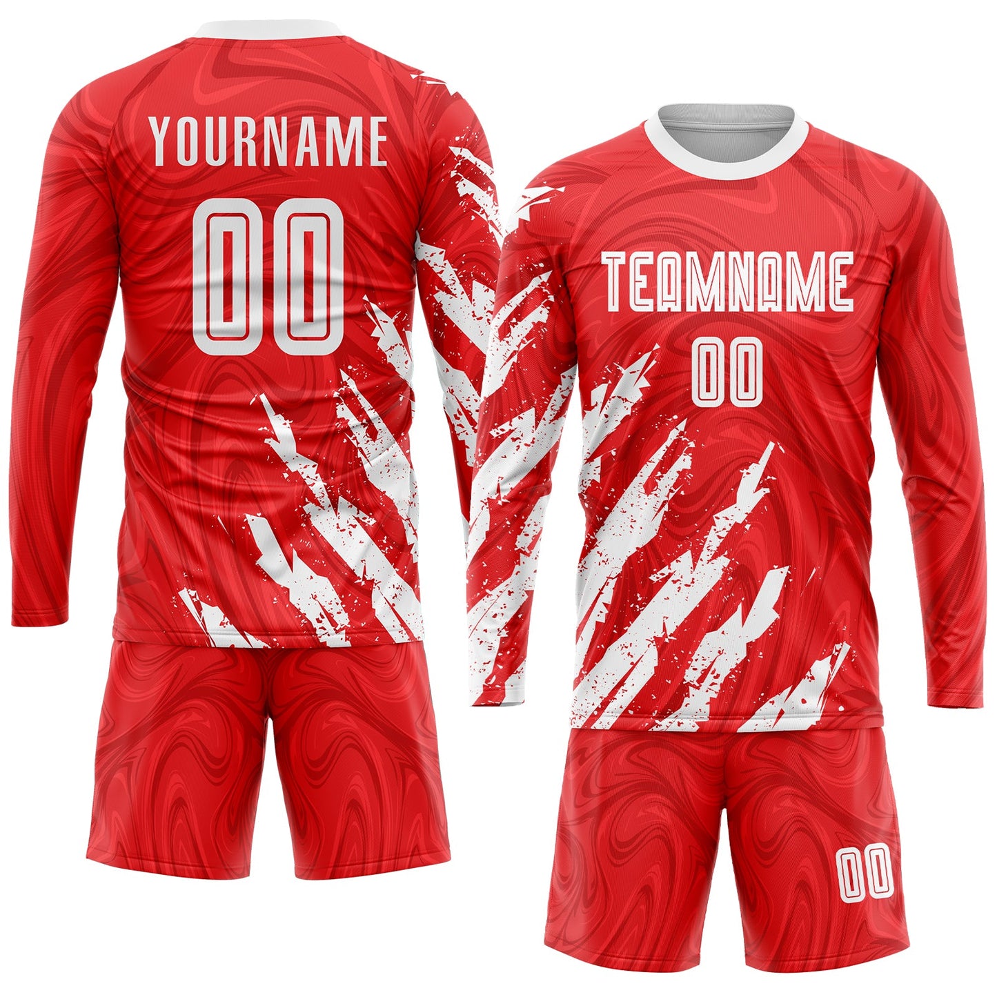 Custom Red White Sublimation Soccer Uniform Jersey - Sky-Custom