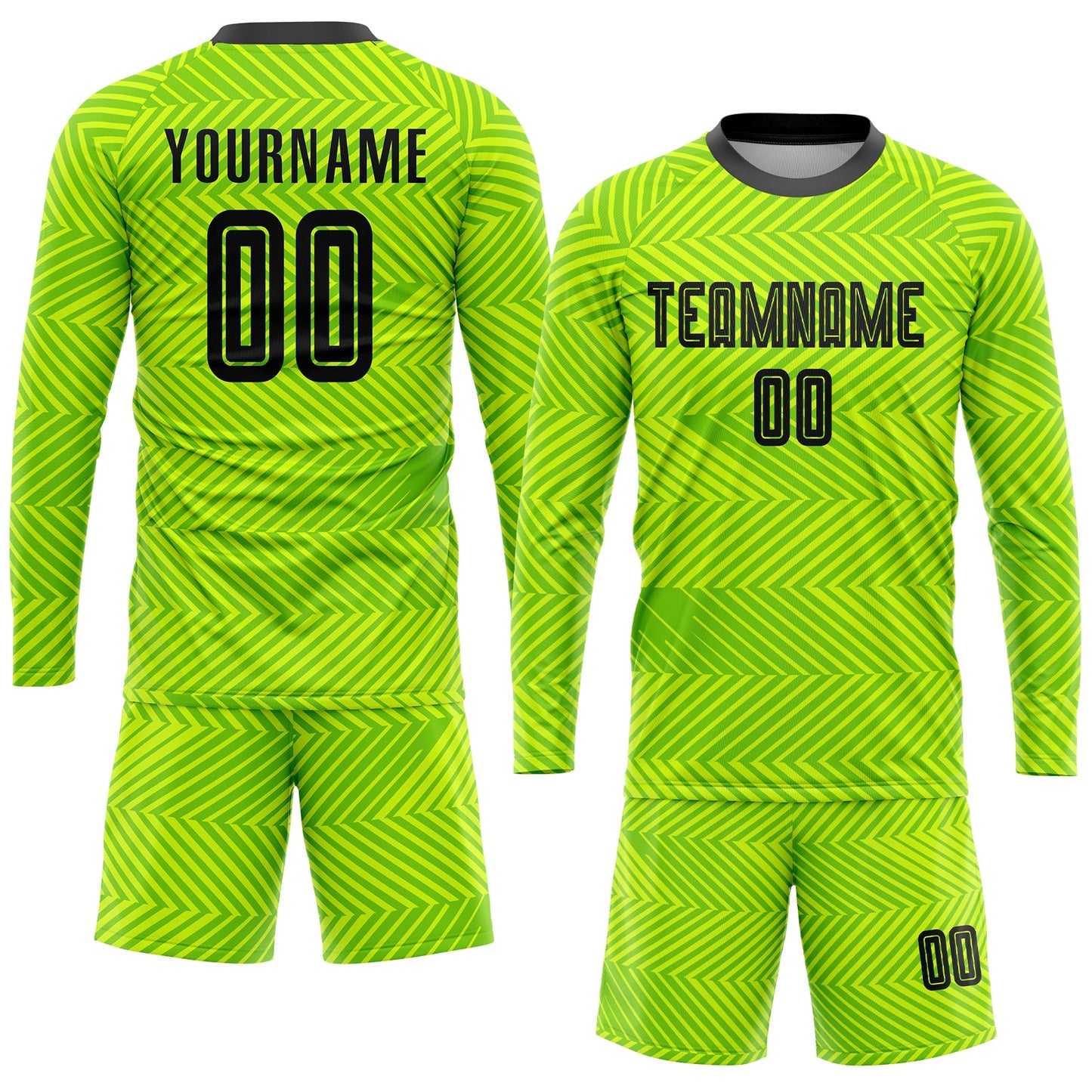 Custom Neon Green Black Sublimation Soccer Uniform Jersey - Sky-Custom