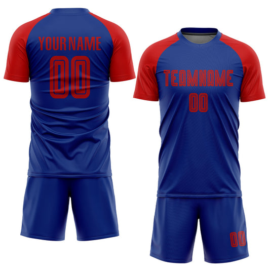 Custom Royal Red Sublimation Soccer Uniform Jersey - Sky-Custom