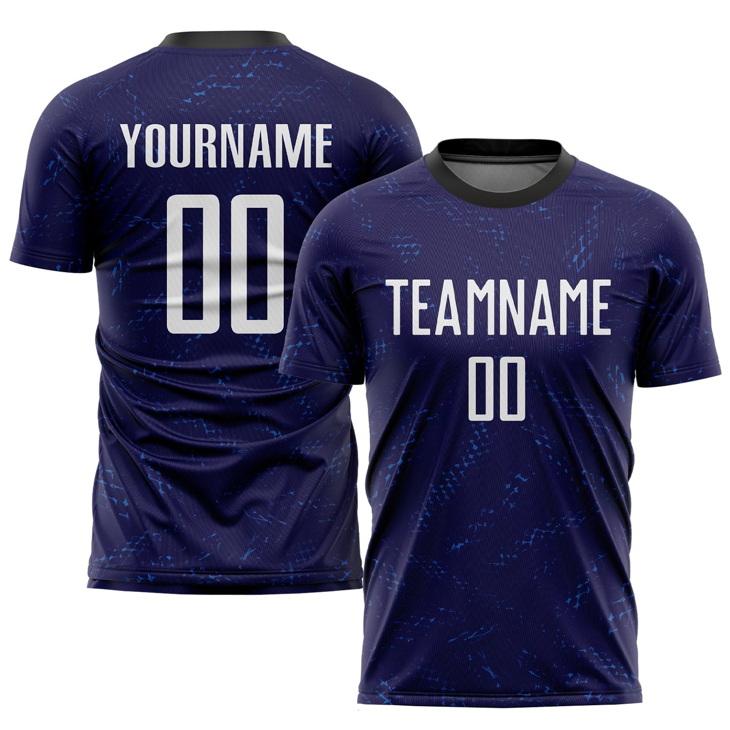 Custom Dark Purple White-Black Sublimation Soccer Uniform Jersey - Sky-Custom