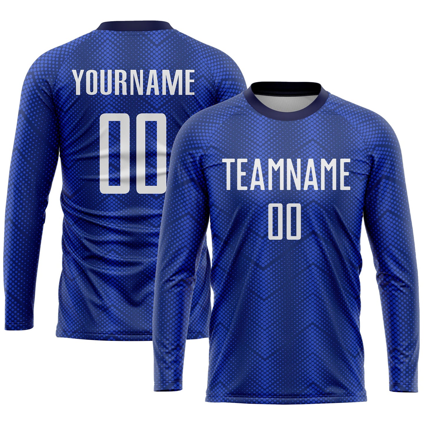 Custom Royal White-Navy Sublimation Soccer Uniform Jersey - Sky-Custom