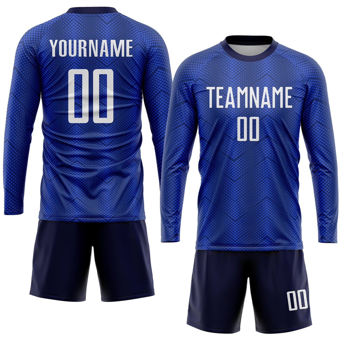 Custom Royal White-Navy Sublimation Soccer Uniform Jersey - Sky-Custom