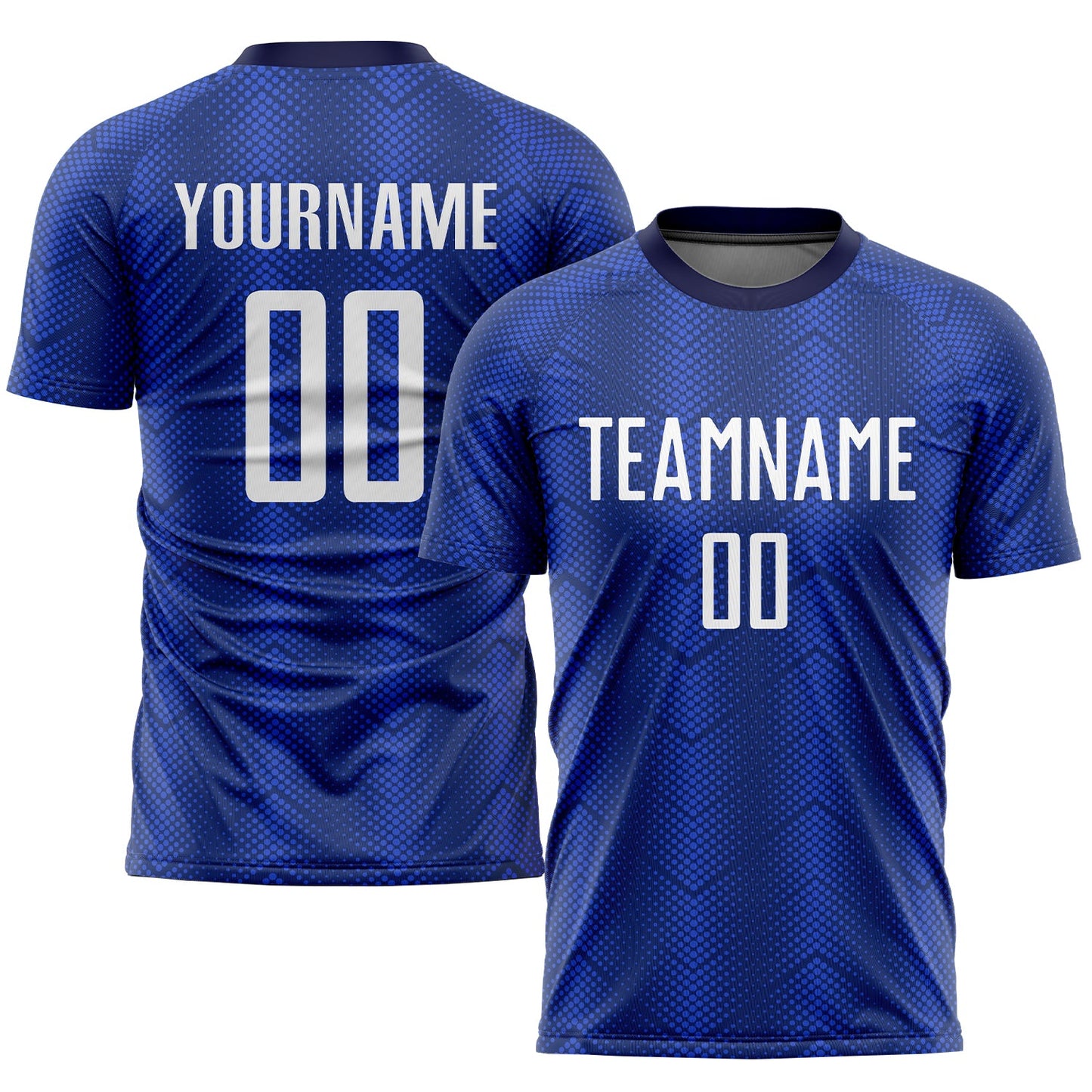 Custom Royal White-Navy Sublimation Soccer Uniform Jersey - Sky-Custom
