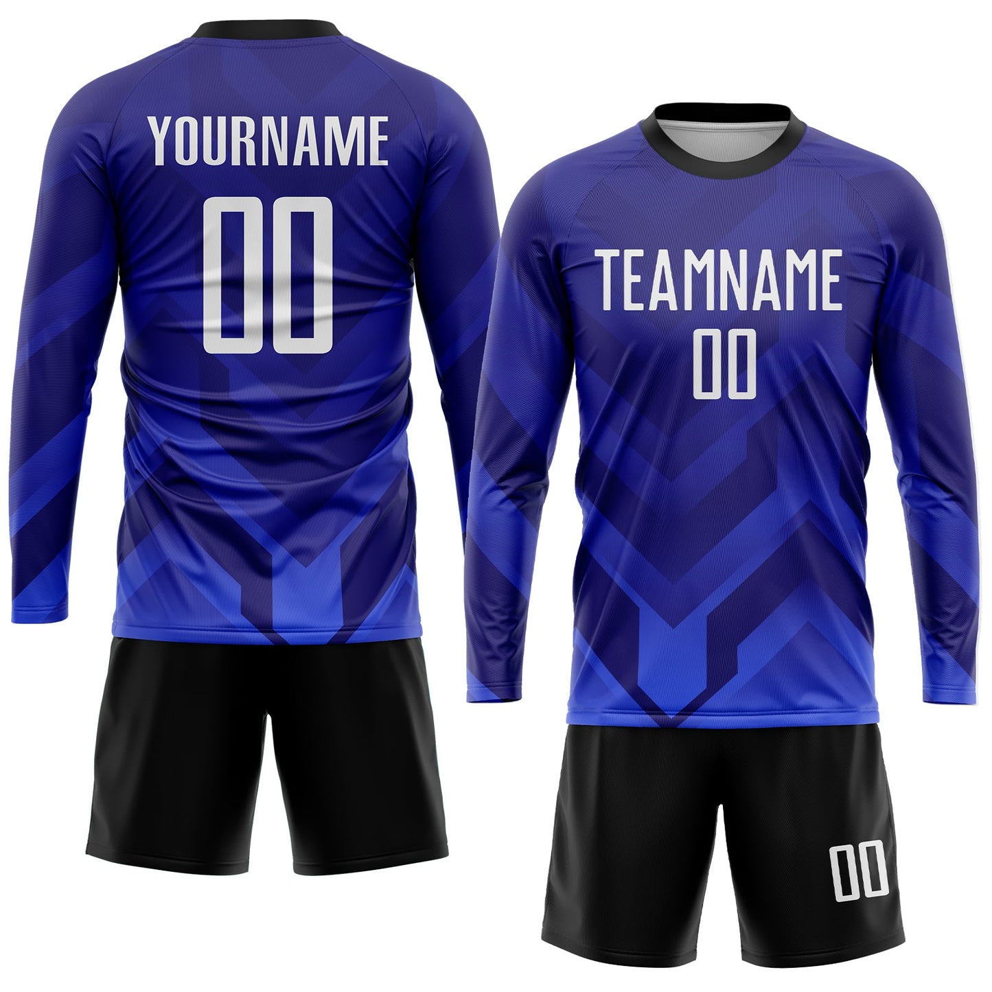 Custom Dark Purple White Royal-Navy Sublimation Soccer Uniform Jersey - Sky-Custom