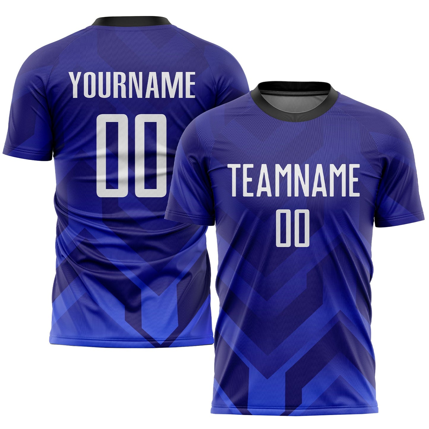 Custom Dark Purple White Royal-Navy Sublimation Soccer Uniform Jersey - Sky-Custom