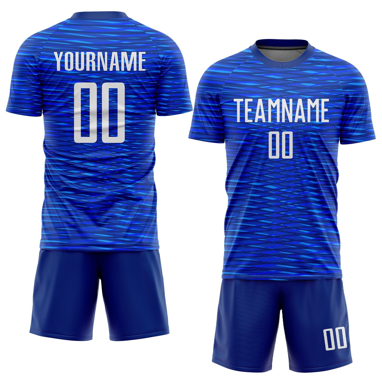Custom Royal White Sublimation Soccer Uniform Jersey - Sky-Custom
