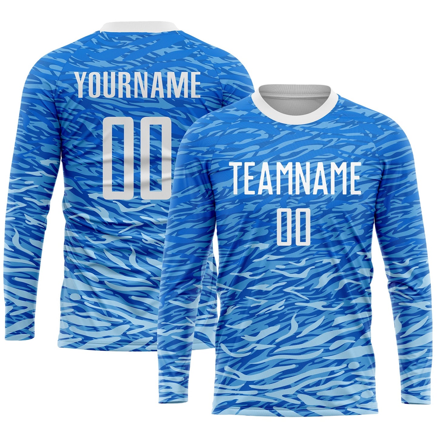 Custom Royal White Sublimation Soccer Uniform Jersey - Sky-Custom