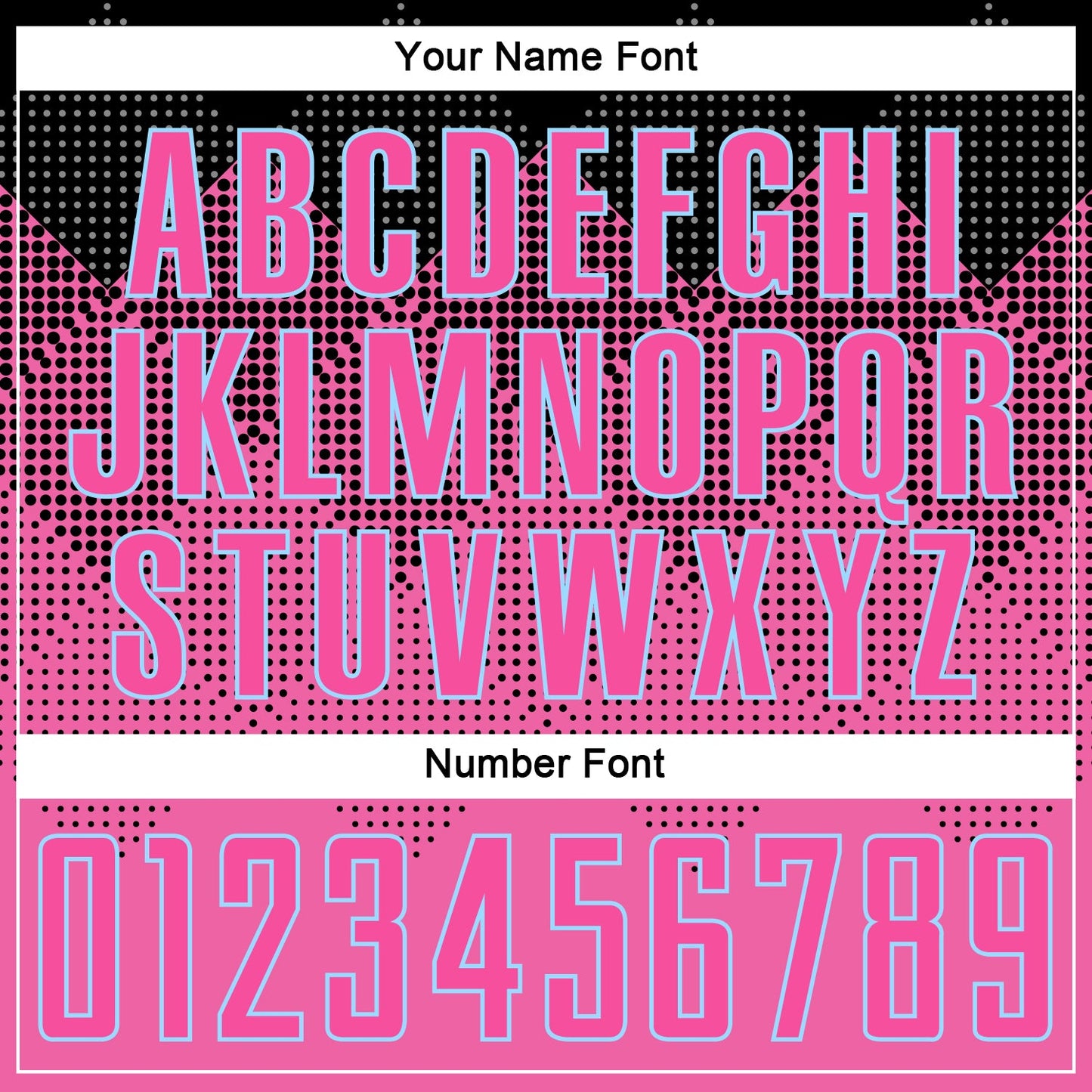 Custom Pink Black-LIght Blue Gradient Square Shape Sublimation Soccer Uniform Jersey - Sky-Custom