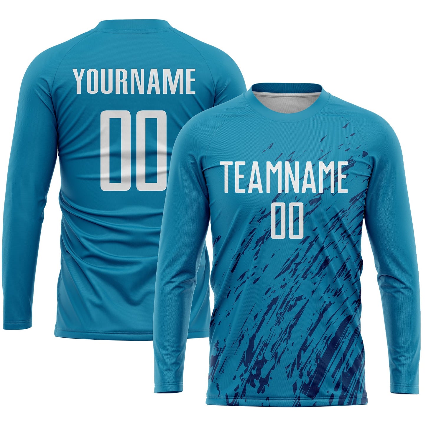 Custom Panther Blue White-Black Sublimation Soccer Uniform Jersey - Sky-Custom