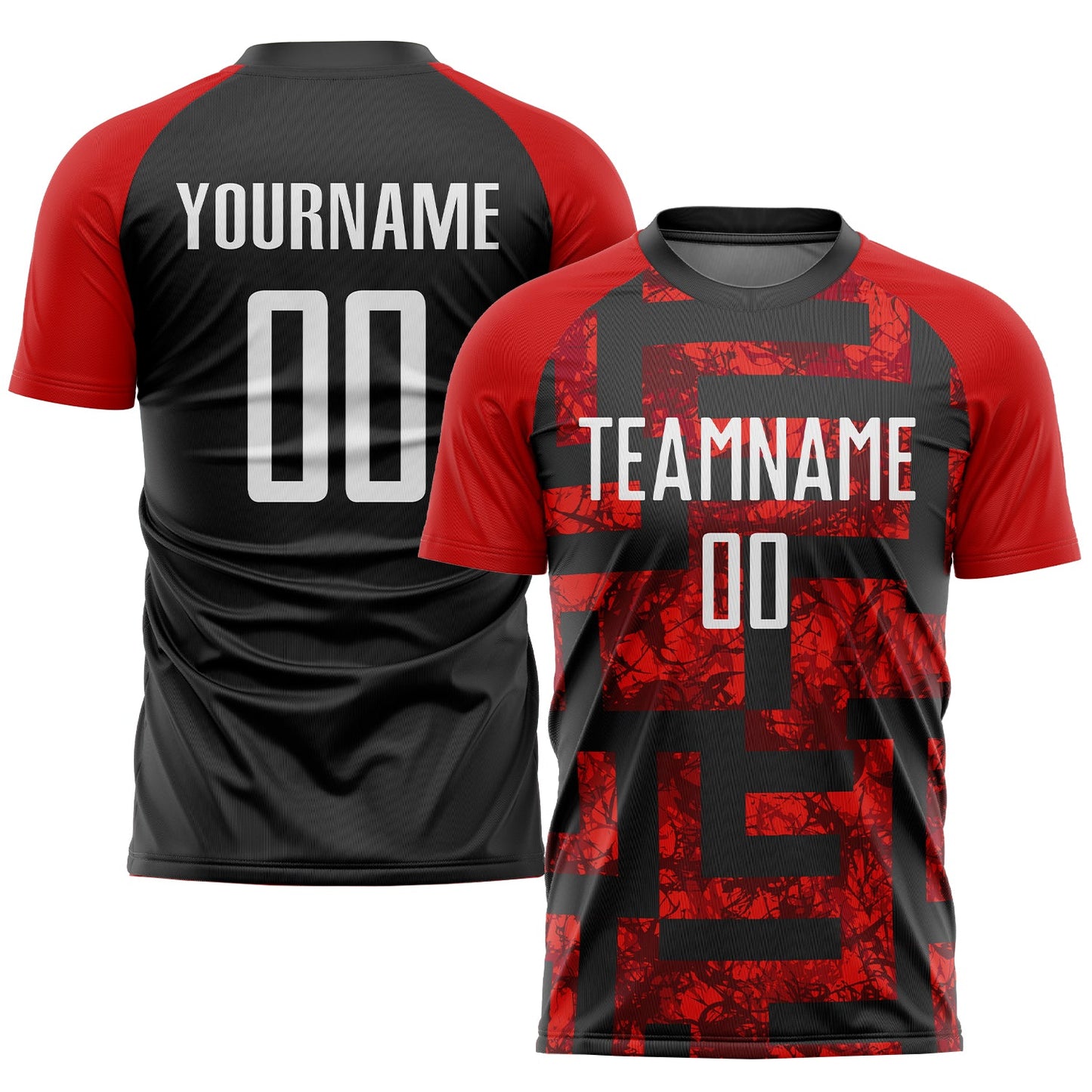 Custom Red White-Black Sublimation Soccer Uniform Jersey - Sky-Custom