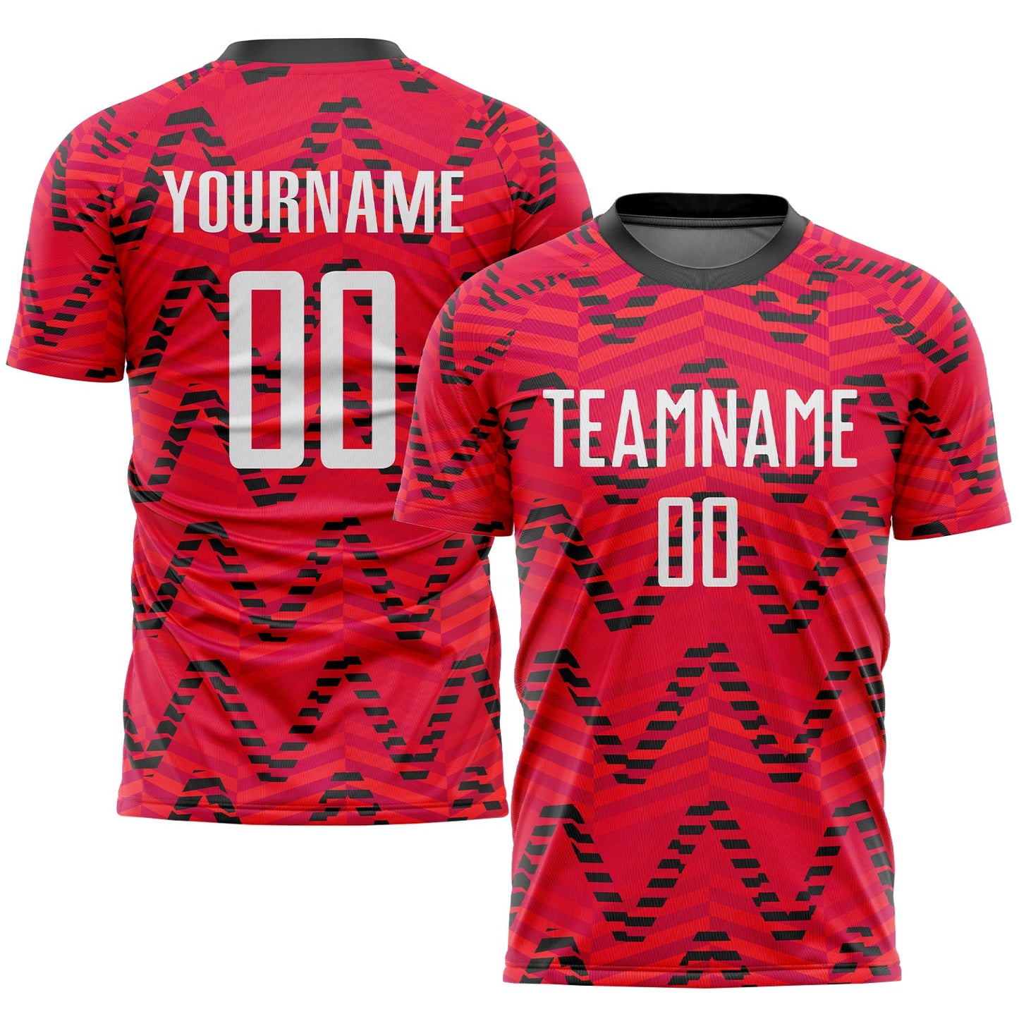 Custom Red White-Black Sublimation Soccer Uniform Jersey - Sky-Custom