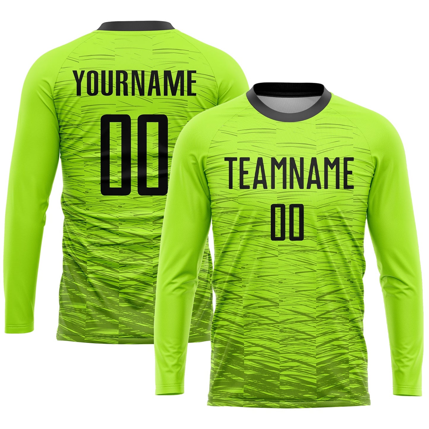 Custom Neon Green Black Sublimation Soccer Uniform Jersey - Sky-Custom