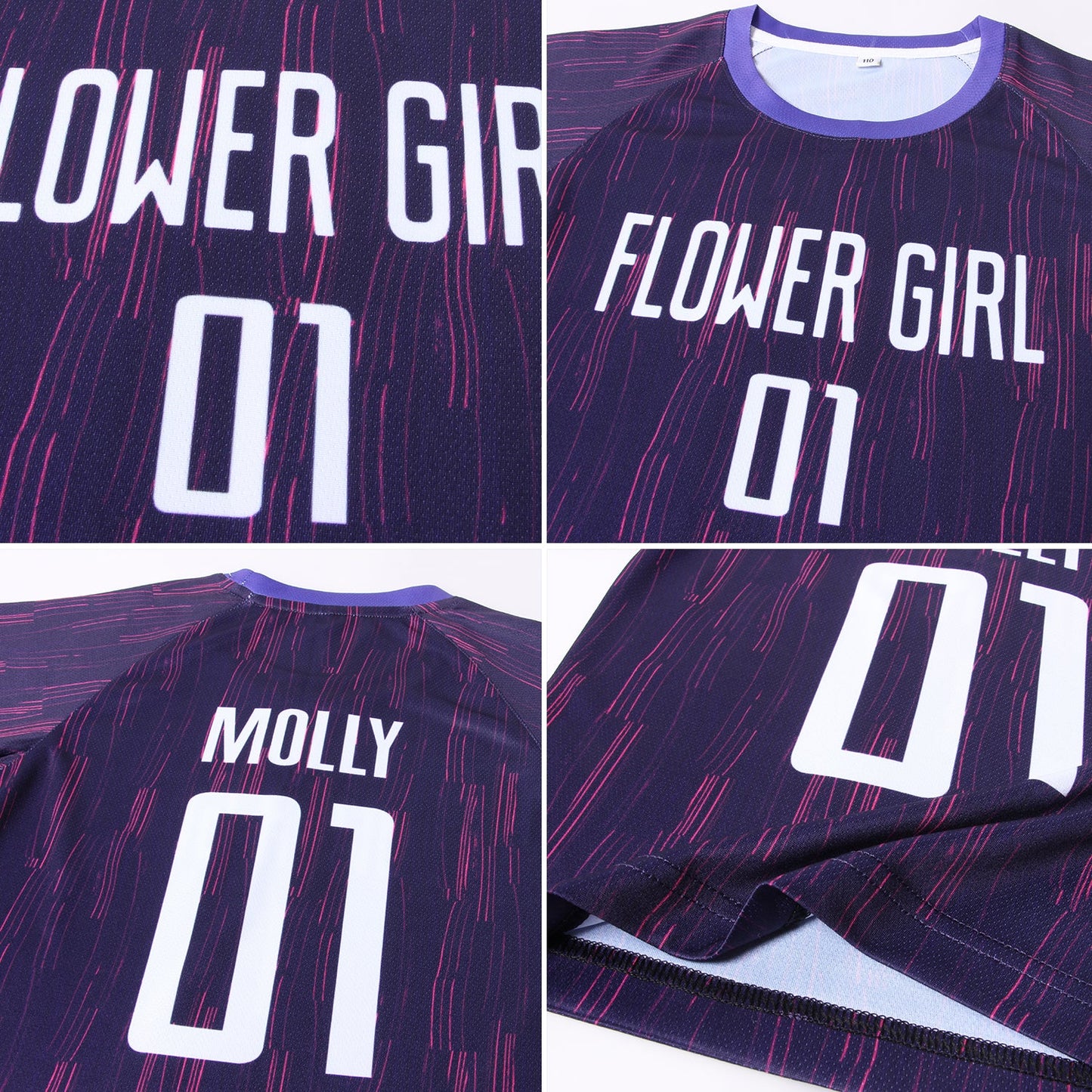 Custom Purple White Sublimation Soccer Uniform Jersey - Sky-Custom