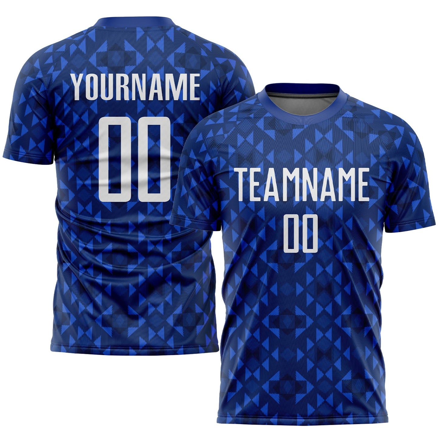 Custom Royal White Sublimation Soccer Uniform Jersey - Sky-Custom
