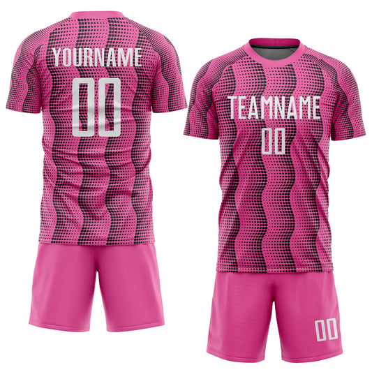 Custom Pink White Sublimation Soccer Uniform Jersey - Sky-Custom