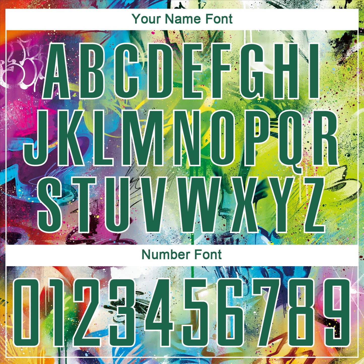 Custom Graffiti Pattern Kelly Green-White Sublimation Soccer Uniform Jersey - Sky-Custom