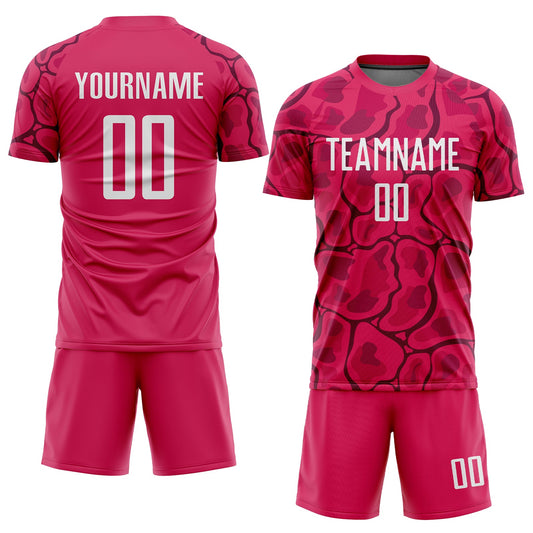 Custom Red White-Black Sublimation Soccer Uniform Jersey - Sky-Custom