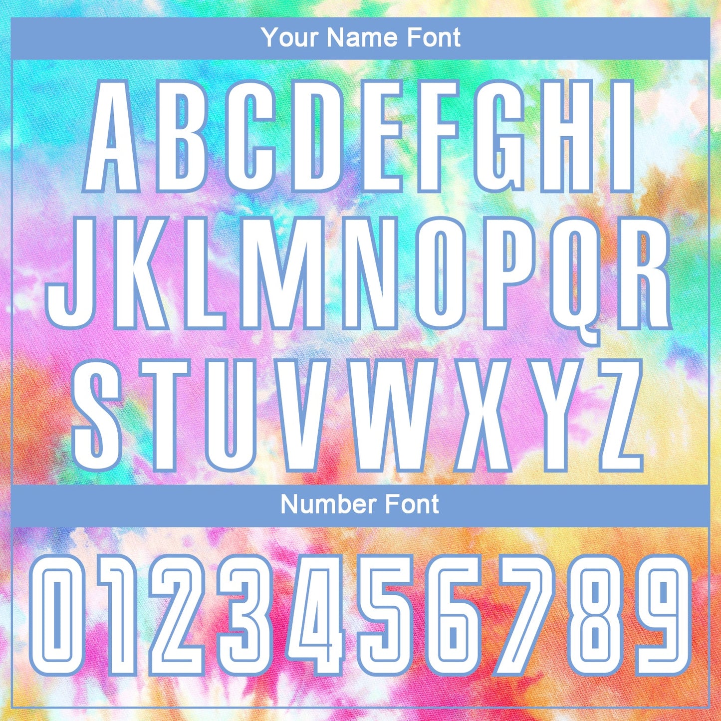 Custom Tie Dye White-Light Blue Sublimation Soccer Uniform Jersey - Sky-Custom