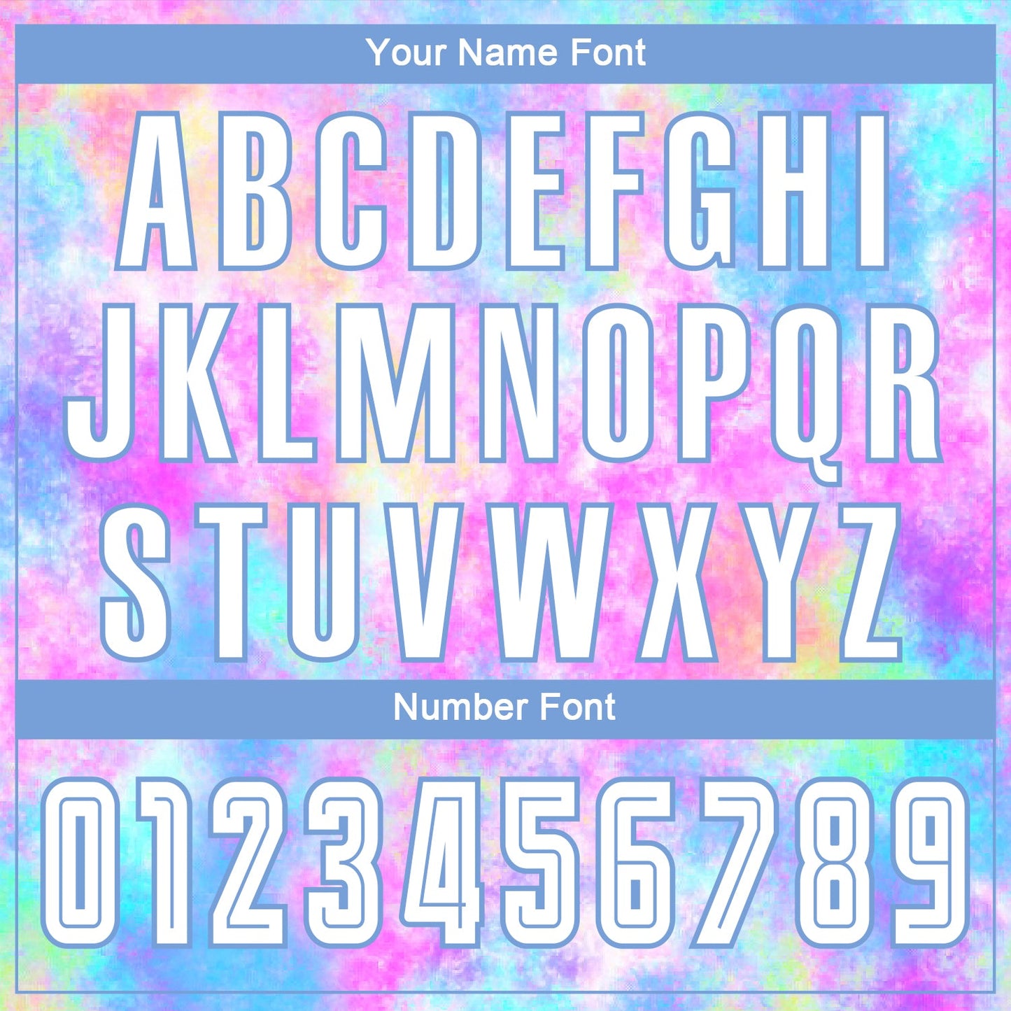 Custom Tie Dye White-Light Blue Sublimation Soccer Uniform Jersey - Sky-Custom