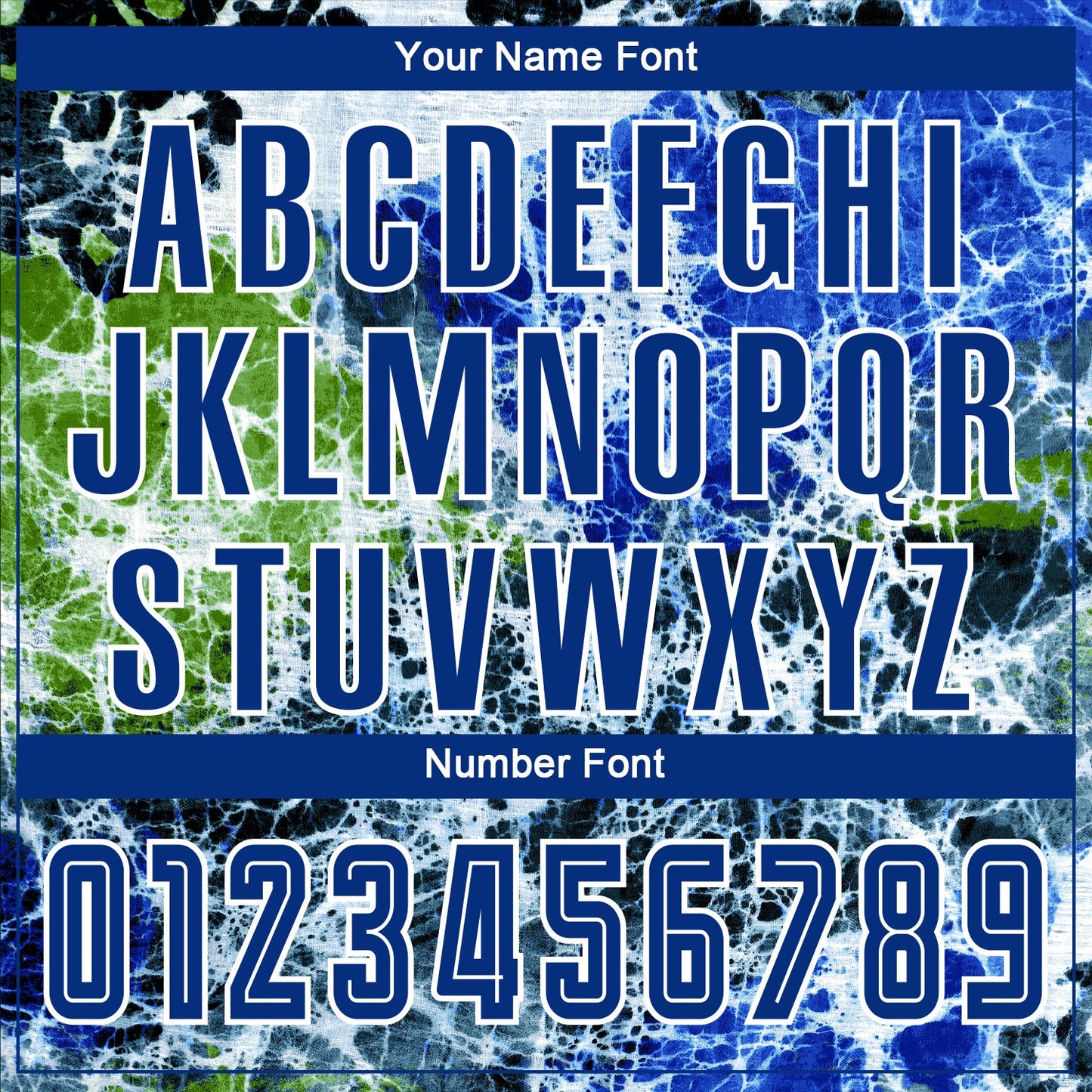 Custom Tie Dye Royal-White Sublimation Soccer Uniform Jersey - Sky-Custom