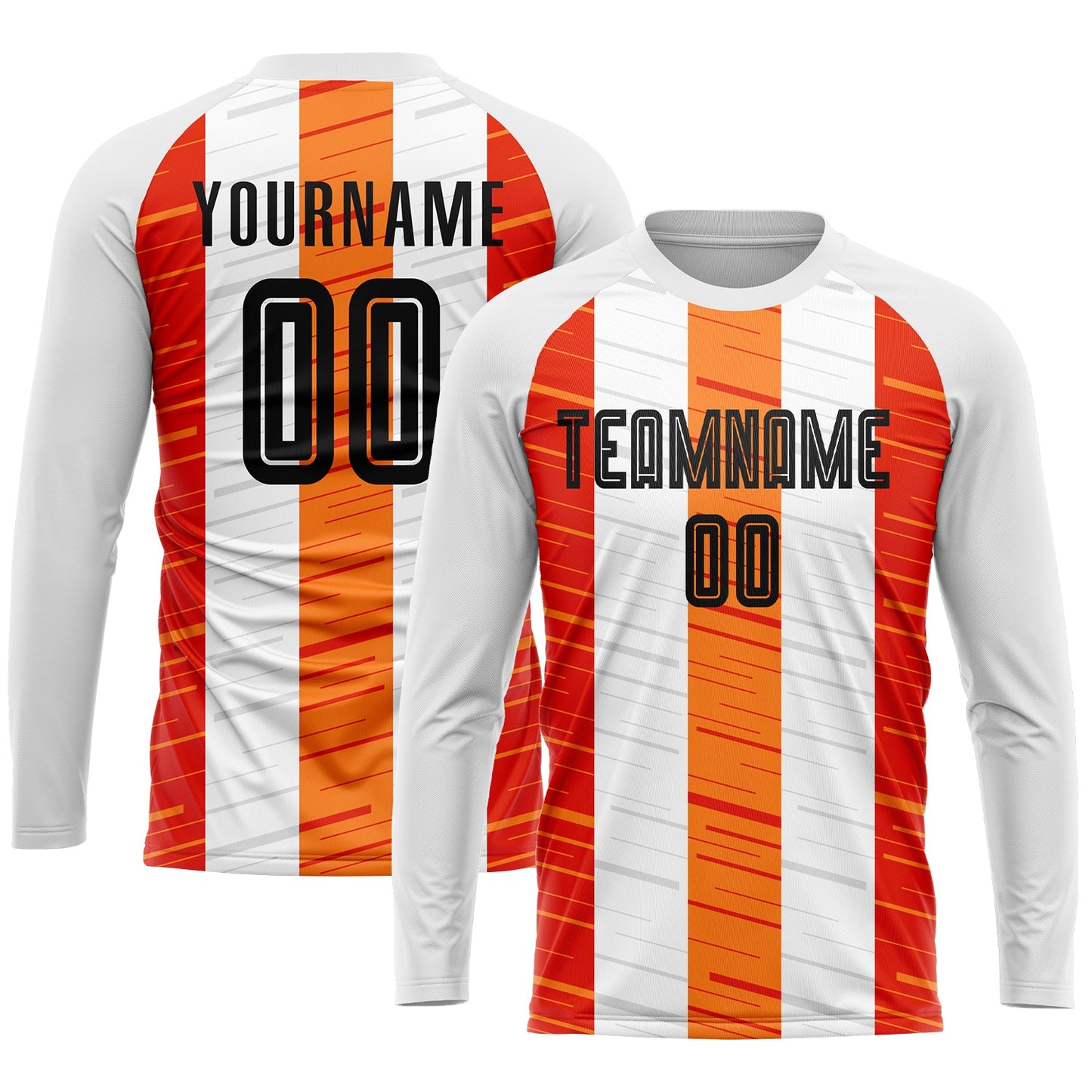 Custom White Black-Orange Sublimation Soccer Uniform Jersey - Sky-Custom