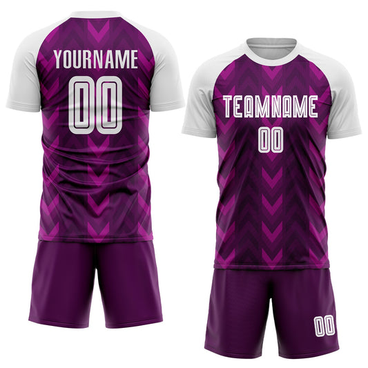 Custom Purple White Sublimation Soccer Uniform Jersey - Sky-Custom