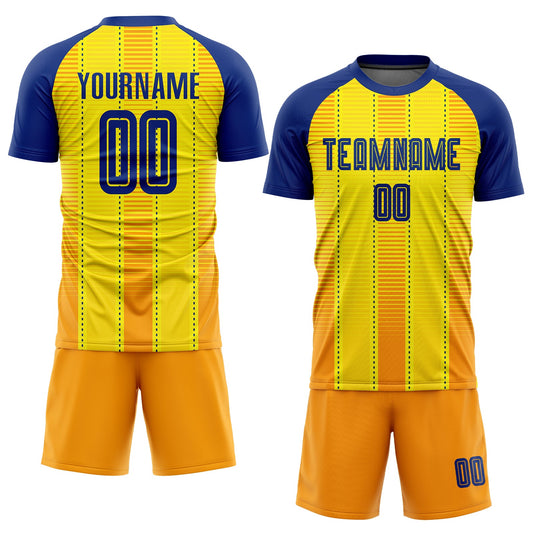 Custom Gold Royal-Orange Sublimation Soccer Uniform Jersey - Sky-Custom
