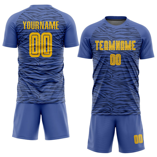 Custom Light Blue Gold-Black Third Sublimation Soccer Uniform Jersey - Sky-Custom