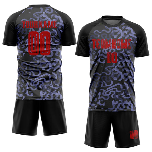 Custom Black Red-Purple Third Sublimation Soccer Uniform Jersey - Sky-Custom