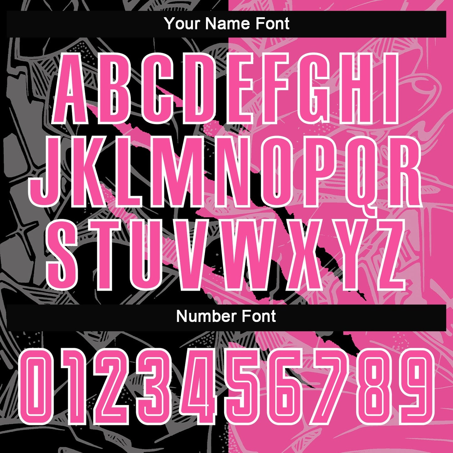 Custom Graffiti Pattern Pink Black-White Scratch Sublimation Soccer Uniform Jersey - Sky-Custom