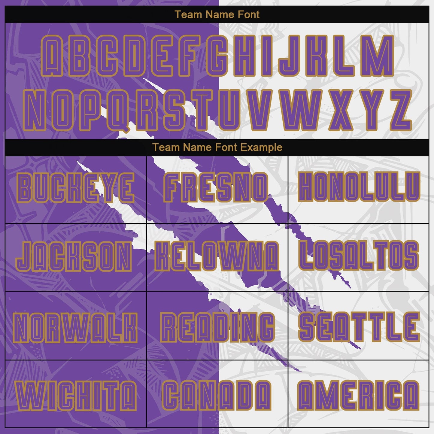 Custom Graffiti Pattern Purple White-Old Gold Scratch Sublimation Soccer Uniform Jersey - Sky-Custom