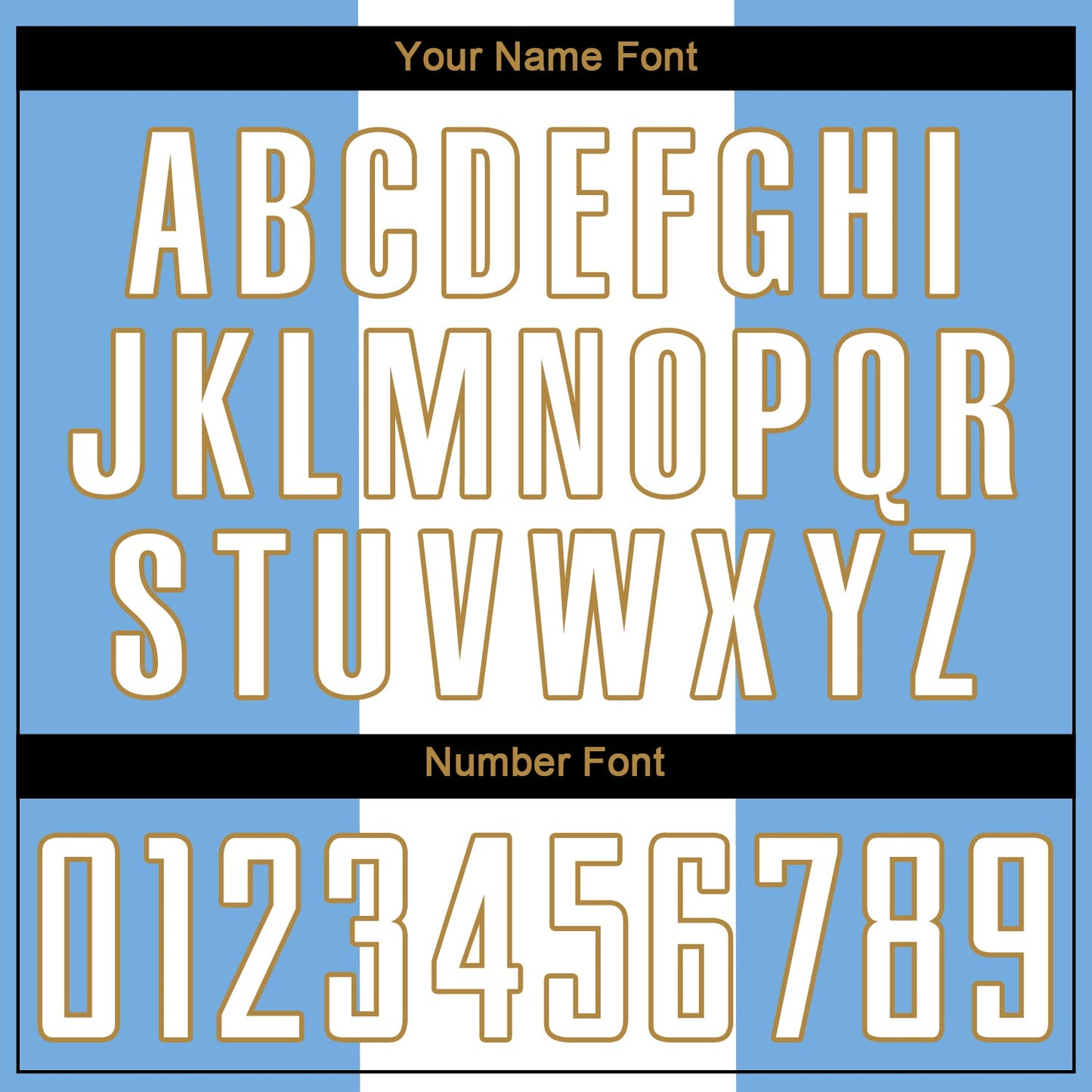 Custom Light Blue White-Old Gold Sublimation Argentinian Flag Soccer Uniform Jersey - Sky-Custom