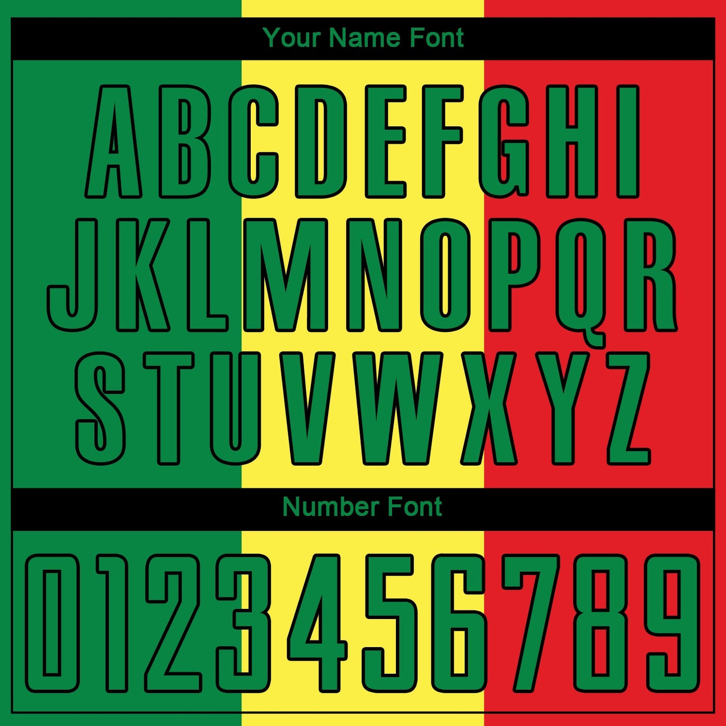 Custom Gold Kelly Green Red-Black Sublimation Senegalese Flag Soccer Uniform Jersey - Sky-Custom