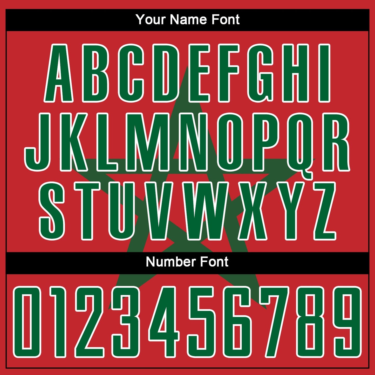 Custom Red Kelly Green-White Sublimation Moroccan Flag Soccer Uniform Jersey - Sky-Custom