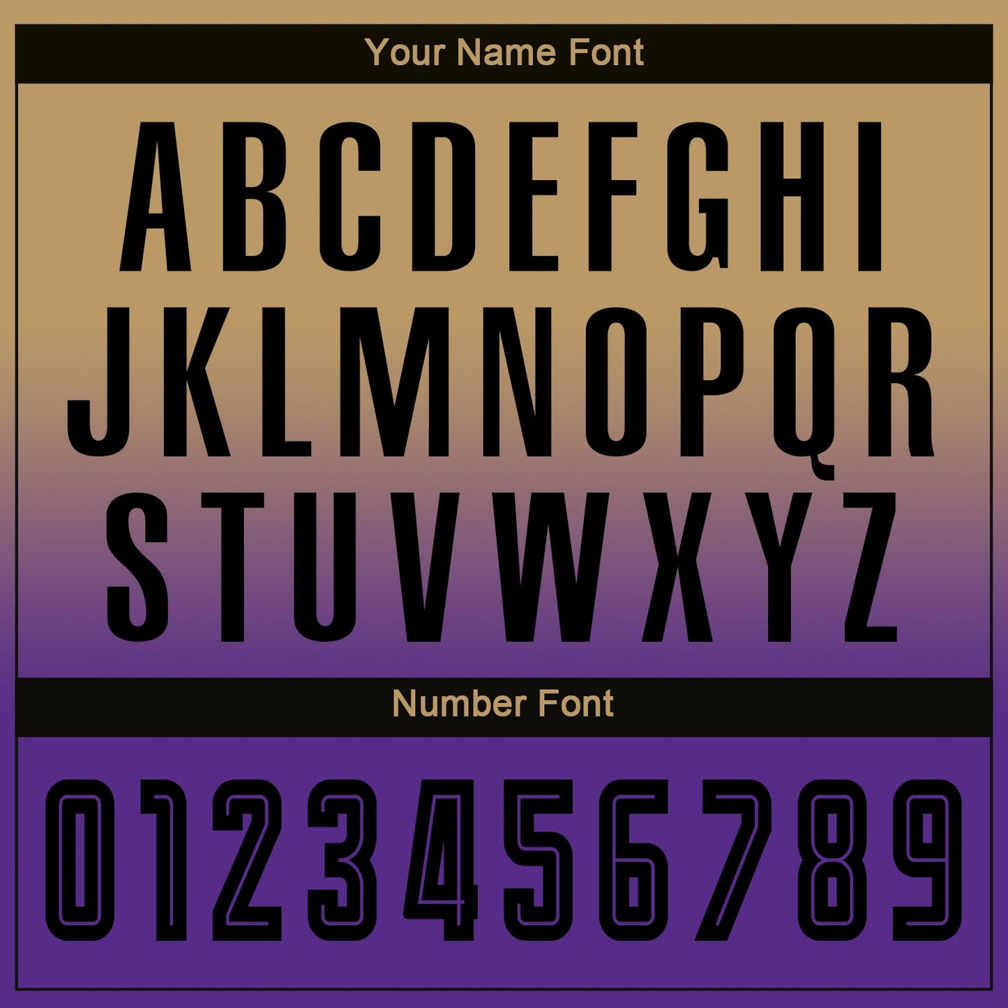 Custom Old Gold Black-Purple Sublimation Long Sleeve Fade Fashion Soccer Uniform Jersey - Sky-Custom