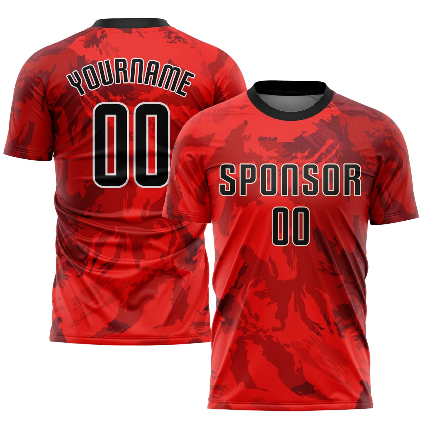 Custom Red Black-White Sublimation Soccer Uniform Jersey - Sky-Custom