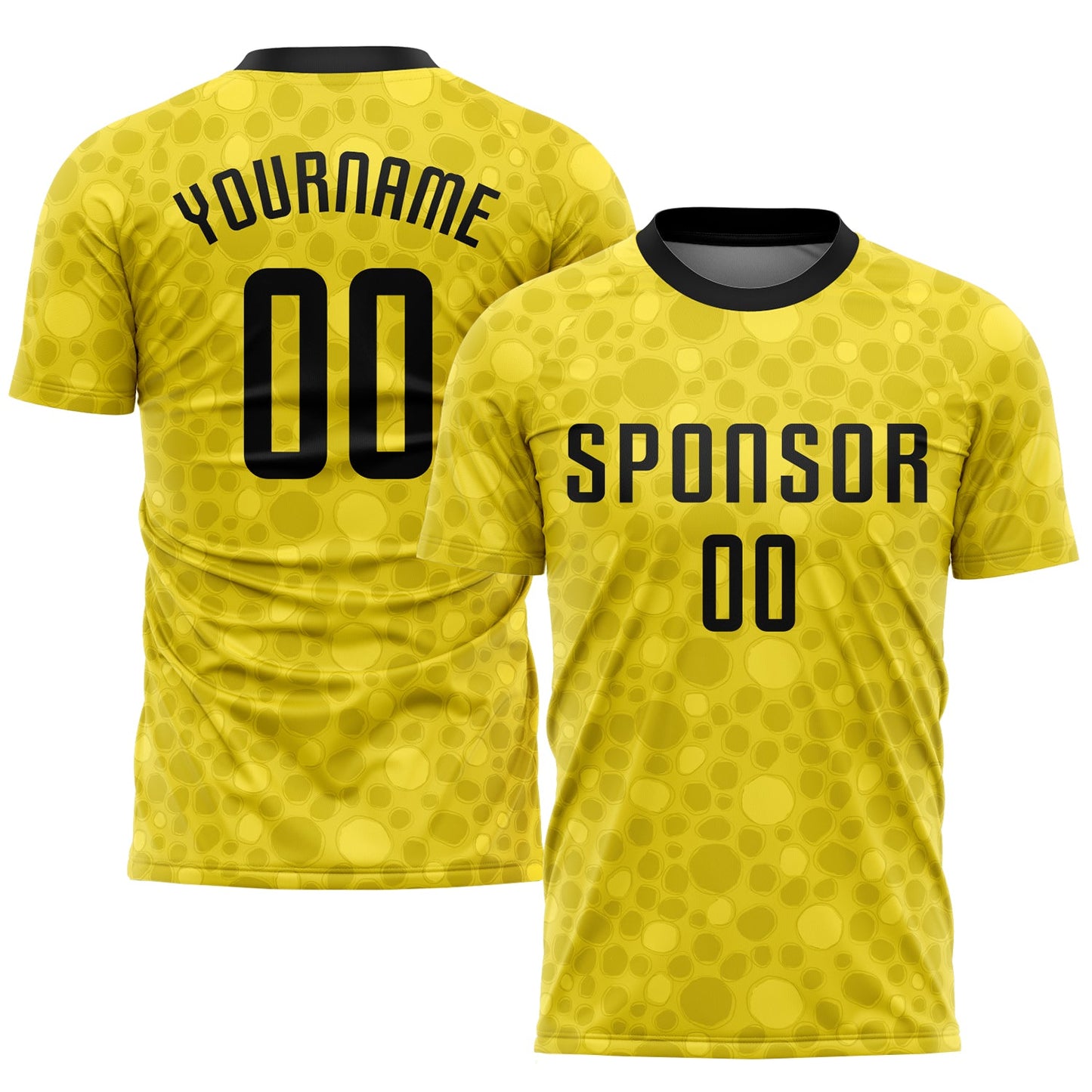 Custom Gold Black Sublimation Soccer Uniform Jersey - Sky-Custom