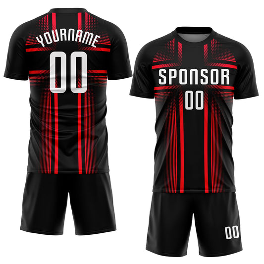 Custom Black White-Hot Pink Sublimation Soccer Uniform Jersey - Sky-Custom