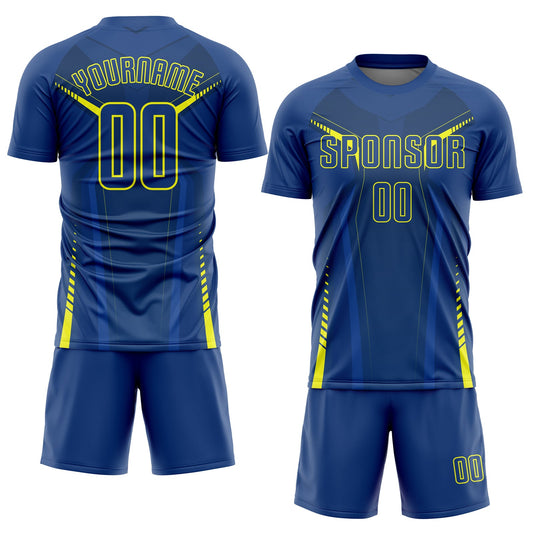 Custom US Navy Blue Gold Sublimation Soccer Uniform Jersey - Sky-Custom