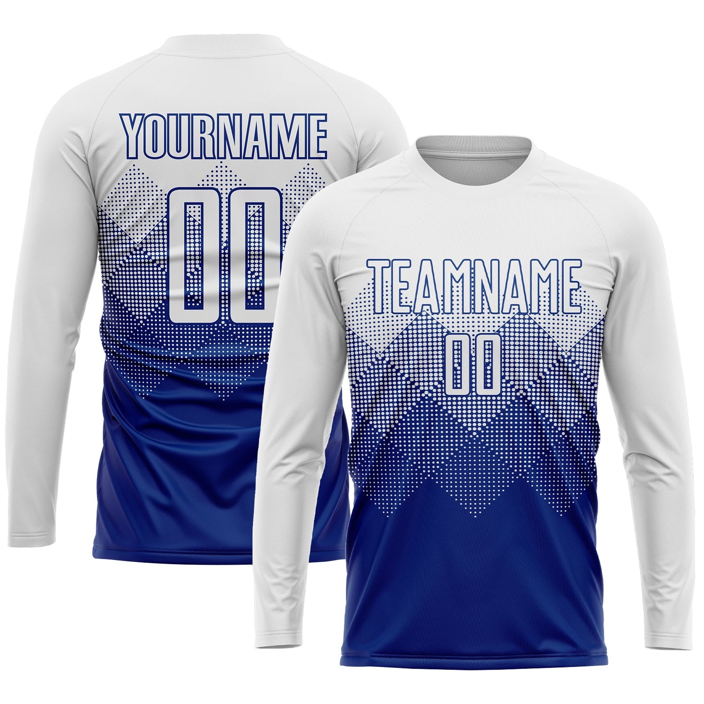 Custom Royal White Sublimation Soccer Uniform Jersey - Sky-Custom