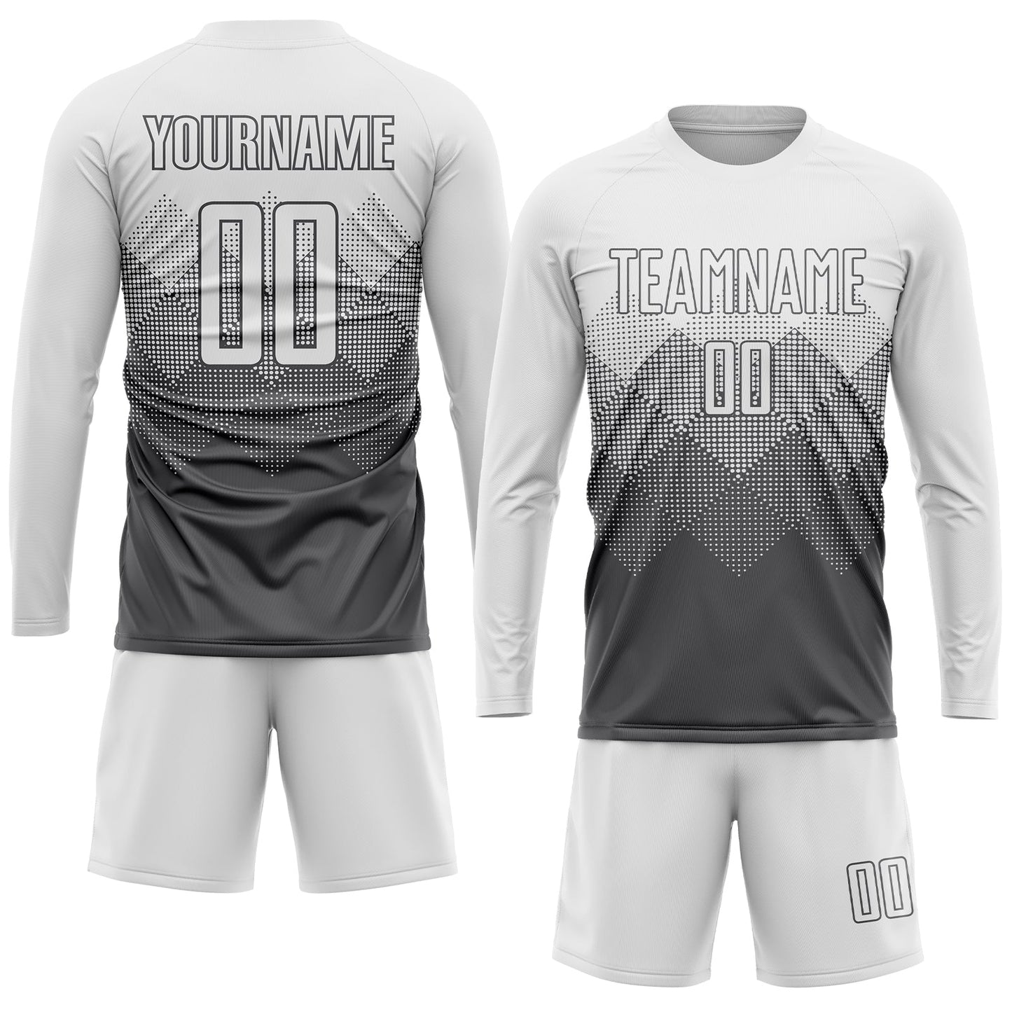 Custom Steel Gray White Sublimation Soccer Uniform Jersey - Sky-Custom