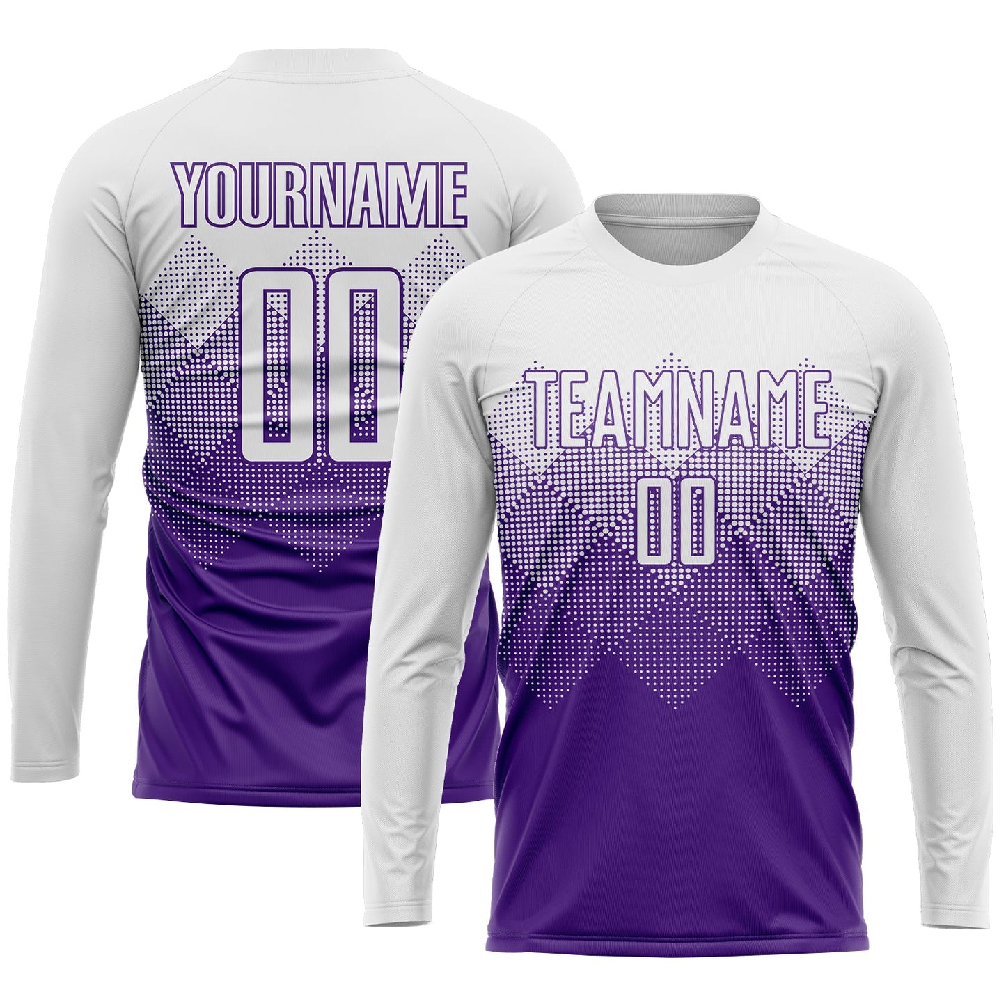 Custom Purple White Sublimation Soccer Uniform Jersey - Sky-Custom