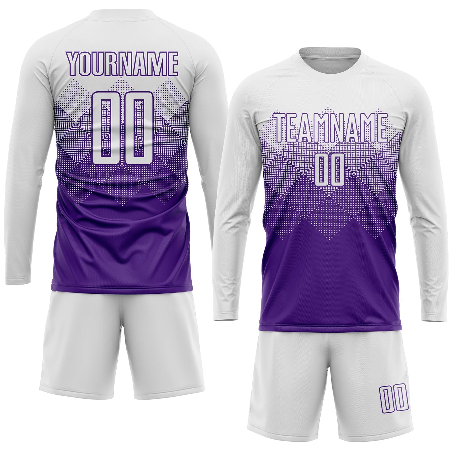 Custom Purple White Sublimation Soccer Uniform Jersey - Sky-Custom